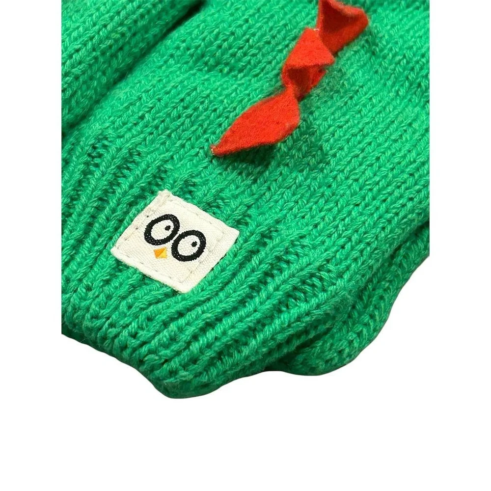 Zoocchini Devin The Dinosaur Green Knit Mittens 6-12 Months